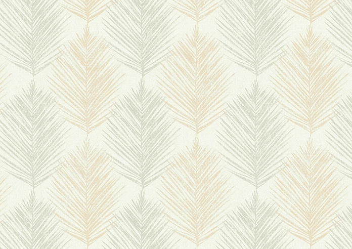 Gentle Palm, Lemon - Motorised Roman Blind - Image 7